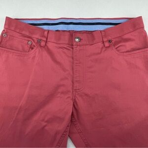 Brooks Brothers Advantage Chinos Mens 38x32 Salmon Flat Front Pants Trousers